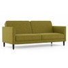 Felicity 3 Seater Click Clack Sofa cum Bed In Olive Green Colour