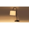 off-white cotton Zig Zag Curvy table lamp with Iron Base (SP23)