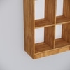 8 Shelves Open Multipurpose Matrix Kitchen Cabinet In Plateau Apple Finish