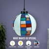 Globe Glass Electric Hanging Light in White Colour