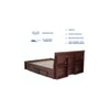Ryouta Engineered Wood King Size Box Storage Bed In Wenge Finish