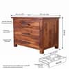 Sierra Luxe Solid Sheesham Wood Chest of Drawers Storage Unit