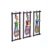 Desert Art Metal Handpainted Pagri Musician Wall Hanging Set of 3