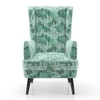 Genoa Wing Chair in Chitra Velvet Colour