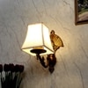 Eliante Cloth Shade Wall Lights Mild Steel & Fabric Material Antique & Cream Finish