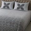 Multicolor Grey & White Shade Abstract 400 TC Cotton Flat Super King Size Bedsheet With 2 Pilllow Covers