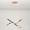 Danieli Rose Gold 3 Colour Led Chandelier Ceiling Light