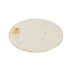White Marble Round Platter with Gold Foil Work and Brass Butterfly Embedding, Multi-Utility