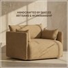 Cozychic Wood 1 Seater With Upholstery Non Storage Sofa In Yellow Colour
