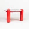 Vortex Marble Coffee Table In Red Pu Finish