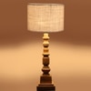 Devansh White Jute Table Lamp With  Wood Natural Base (7X7X21.25 Inches)-10