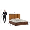 Aaram Sheesham Wood King Size Bed With Hydraulic Storage in Provincial Teak Finish