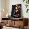 The Castle Decor Abstract African Woman Wall Art Framed Painting 20x30 Inch