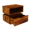Kaka Solid Wood Bedside Table in Honey Finish