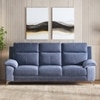 Emila 3 seater fabric sofa in Blue Colour