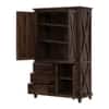 X 3 Door  Sheesham Wood Wardrobe In Provincial Teak Finish