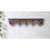 Amaro Red Colour Solid Wood Handcarved Floating Wall shelf