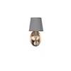 Dryden Single Light Wall Fitting In Brass Finish With Fabrick Shade