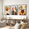 The Castle Decor Boho Abstract Botanical Wall Art Set of 3 Design 7 11x17 Inch