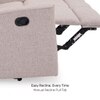 Canyon Three Seater Manual Fabric Recliner in Greige Beige Colour