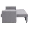 Baruna 3 Seater Velvet Pull Out Sofa Cum Bed with Storage In Grey Color