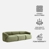 Zenliving Wood 3 Seater With Upholstery Non Storage Sofa In Green Colour