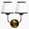 Devansh Metal Electric Wall Light in Gold Colour with Yellow Shade Count of 2 Lights