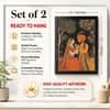 The Castle Decor Rajasthani Madhubani Wall Art Set of 2 10x13 Inch