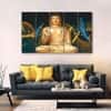 The Castle Decor Lord Buddha Meditation Wall Art Framed Painting 27x48 Inch (Style 20)