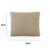 Jewel Stole  And Gold Knitted Cushion Cover  16X16 Inches