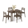 Dane Solid Wood 4 Seater Dining Table In Danish Walnut Finish