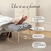 Zebra Fabric Metallic Stool in Black & White Color