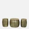 Royal Metal Coffee Table with 4 Stools in Gold Finish Set of 5