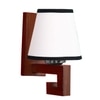 Devansh Solid Wood Electric Wall Light in White Colour with White Shade Count of 1 Light