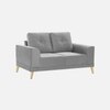Nency Velvet 2 seater Sofa Grey