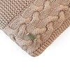 Archer Khaki Cream Knitted Cushion Cover  16X16 Inches