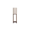 Django Grey Jute Floor Lamp with Solid Wood