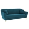 Rivo Velvet 3 Seater Sofa in T Blue Color