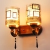 Eliante Modern Wall Lights Mild Steel & Glass Material Antique & Champaign Finish