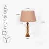 Hatton hand crafted Solid wood honey finish table lamp With Beige Cotton Shade