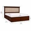 Leher Solid Wood Compact Queen Bed Box Storage Provincial Teak Finish Mattress 60 x 72 Inches