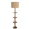 Devansh Shelf Wooden Floor Lamp