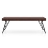 Dyson Rectangular Metal Coffee Table In Walnut Finish