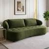 Henry Velvet 3 Seater Sofa Olive Green Color