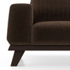 Granada Premium 1 Seater Fabric Sofa in Dark Earth Colour