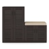 Bennis 25 Pair Shoe Rack in Dark Walnut Finish