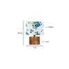 Dashiell Multicolor cotton table lamp with Natural Wood Base