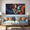 The Castle Decor Premium Radha Krishna Wall Art Wooden Frame 27x48 Inch (Style 1)