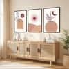 The Castle Decor Boho Abstract Botanical Wall Art Set of 3 Design 5 11x17 Inch