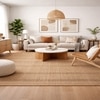 Laba Jute Rectangle Carpets Durry  in Natural Colour